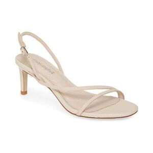 Jeffrey Campbell Morph Natural Pink Slingback Sandals